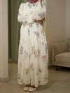 Organza offwhite floral dress