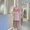 Pink printed Italian set