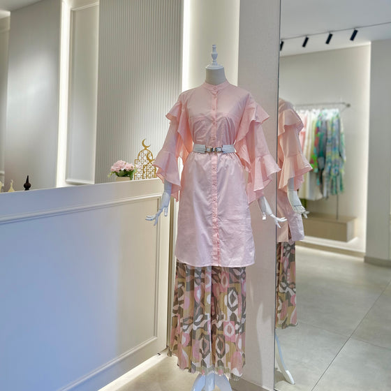 Pink printed Italian set