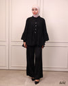 italian crochet black shirt