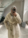 Beige italian fur coat FW26