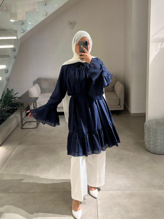 Midi italian navy dress FW26