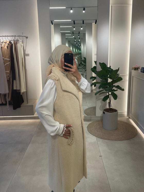 Mohair beige vest