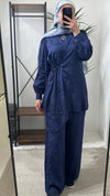 Armine navy blue pants set SS26