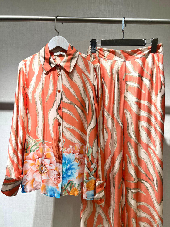 Orange italian floral set