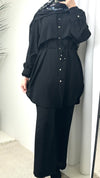 Black summer pants set