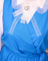 italian poplin blue dress