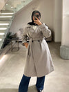 Greige italian joukh coat FW26