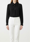 Black ribbon shirt