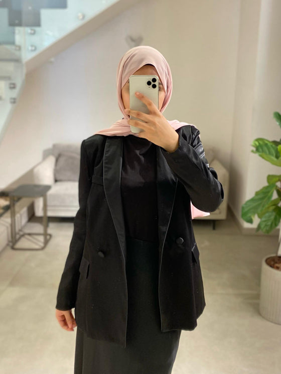 Italian silk black blazer