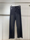 Grey wide denim pants