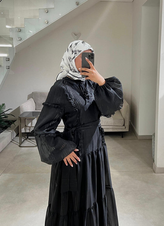 Serpil black lined dress