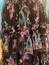 black ruffled skirt