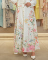 white floral sleeveless dress