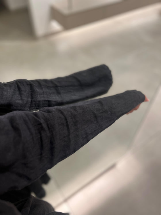 italian linen black set