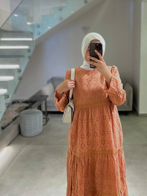 orange summer dress