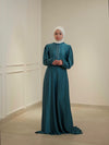 Turquoise evening dress
