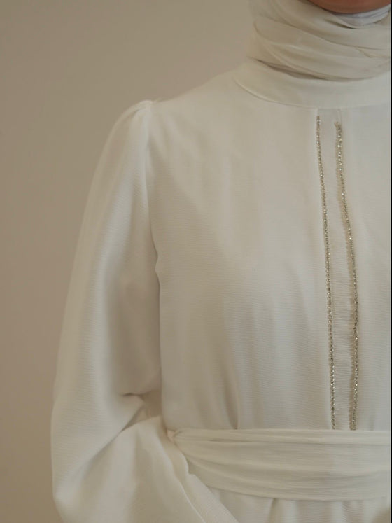 White evening dress
