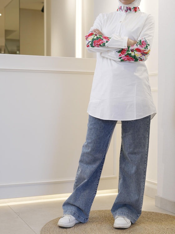 Serpil White embroidered shirt