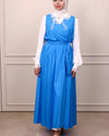 italian poplin blue dress