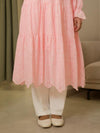 pink crochet shirt dress