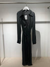 grey silk italian shirt dress