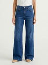 Wide denim pants