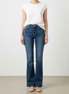 Blue flare denim pants