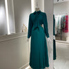 Emerald green shirt with ribbon