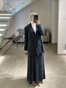  Dark grey skirt set