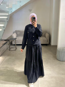  Black skirt set
