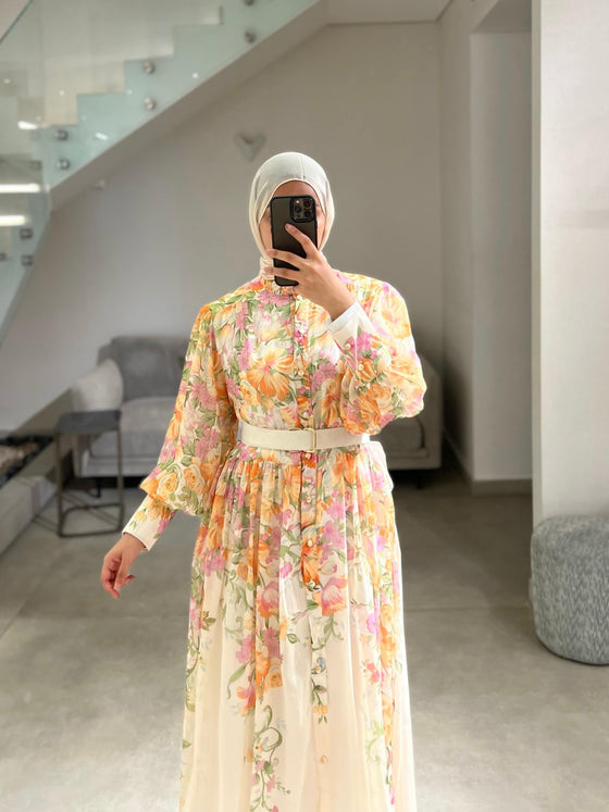 Chiffon printed dress