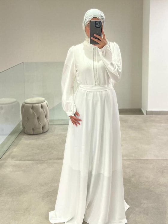 White evening dress