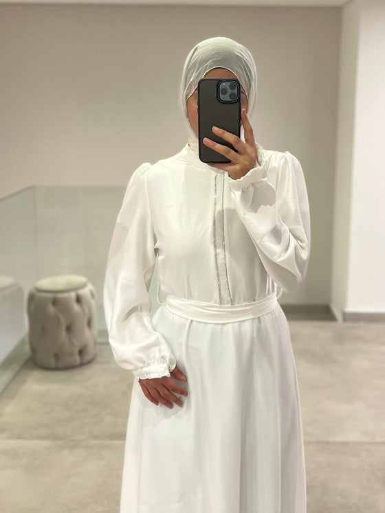 White evening dress