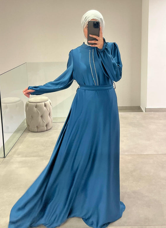 Turquoise evening dress