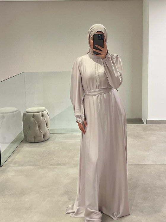 Beige evening dress