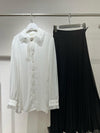 Chiffon black pleated skirt