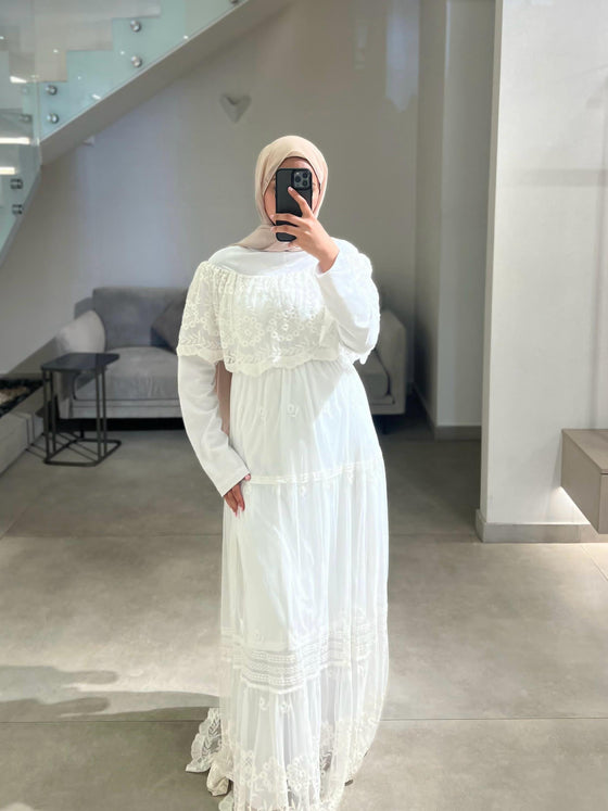 Lace italian white dress