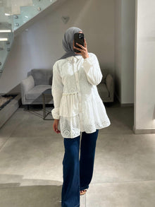  White crochet shirt