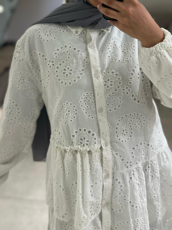 White crochet shirt