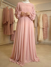Baby pink evening dress