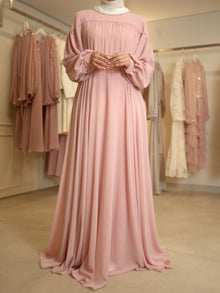  Baby pink evening dress