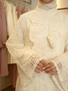Dentelle cream evening dress