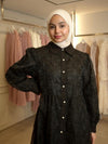 organza black shirt dress