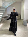 Maxi black & white dress