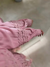 pink crochet dress