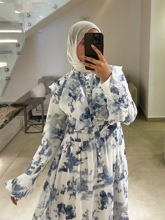Japanese printed dress