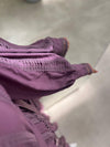 purple crochet dress