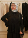 Crepe black skirt set