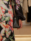 Black printed dress